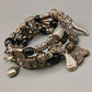 Elegantes mehrreihiges Armband – Silberfarbenes Design