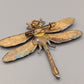 Elegante Libellen Brosche – Dekoratives Design in Blau-Gold