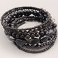 Elegantes mehrreihiges Armband – Schlichtes Design in Schwarz