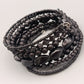 Elegantes mehrreihiges Armband – Schlichtes Design in Schwarz