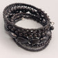 Elegantes mehrreihiges Armband – Schlichtes Design in Schwarz