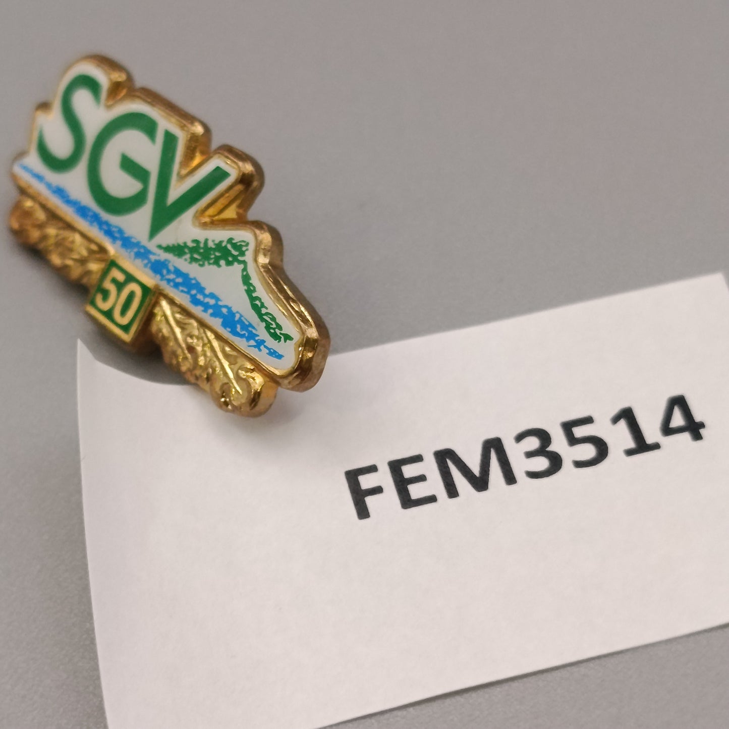 Elegante SGV Jubiläums-Brosche – 50 Jahre Anstecknadel