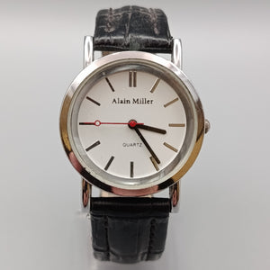 Klassische Alain Miller Herren Uhr – Weißes Zifferblatt