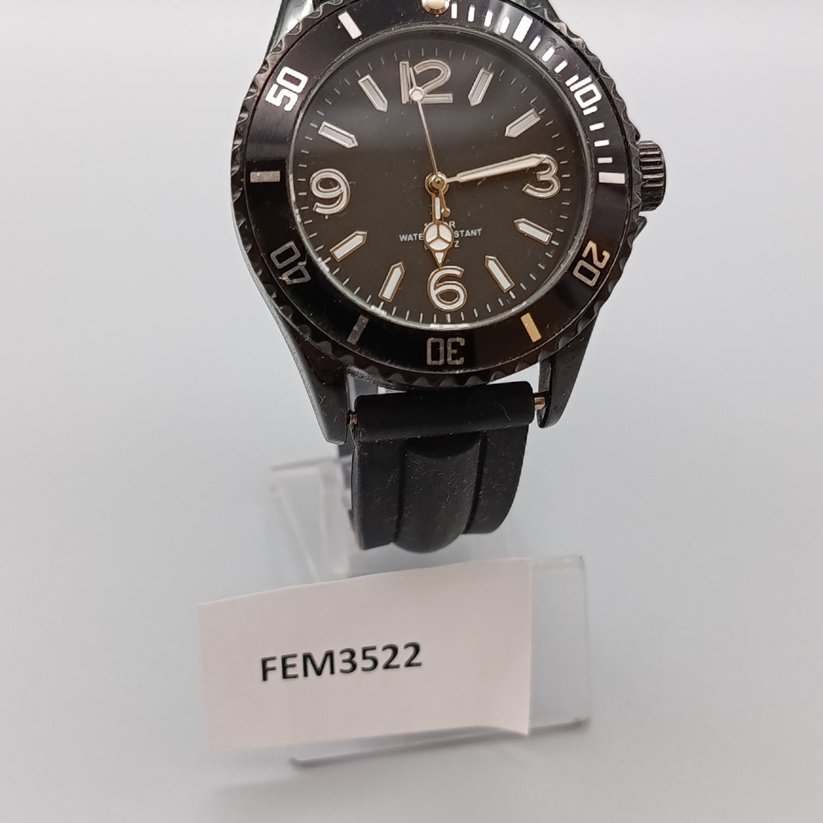 Sportliche Herren Uhr im Taucher-Design – Schwarz