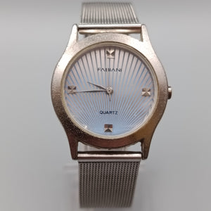Elegante Fabiani Herren Uhr – Silberfarbenes Zifferblatt