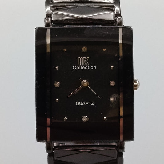 Elegante NK Collection Damen Uhr – Schwarz mit steinen