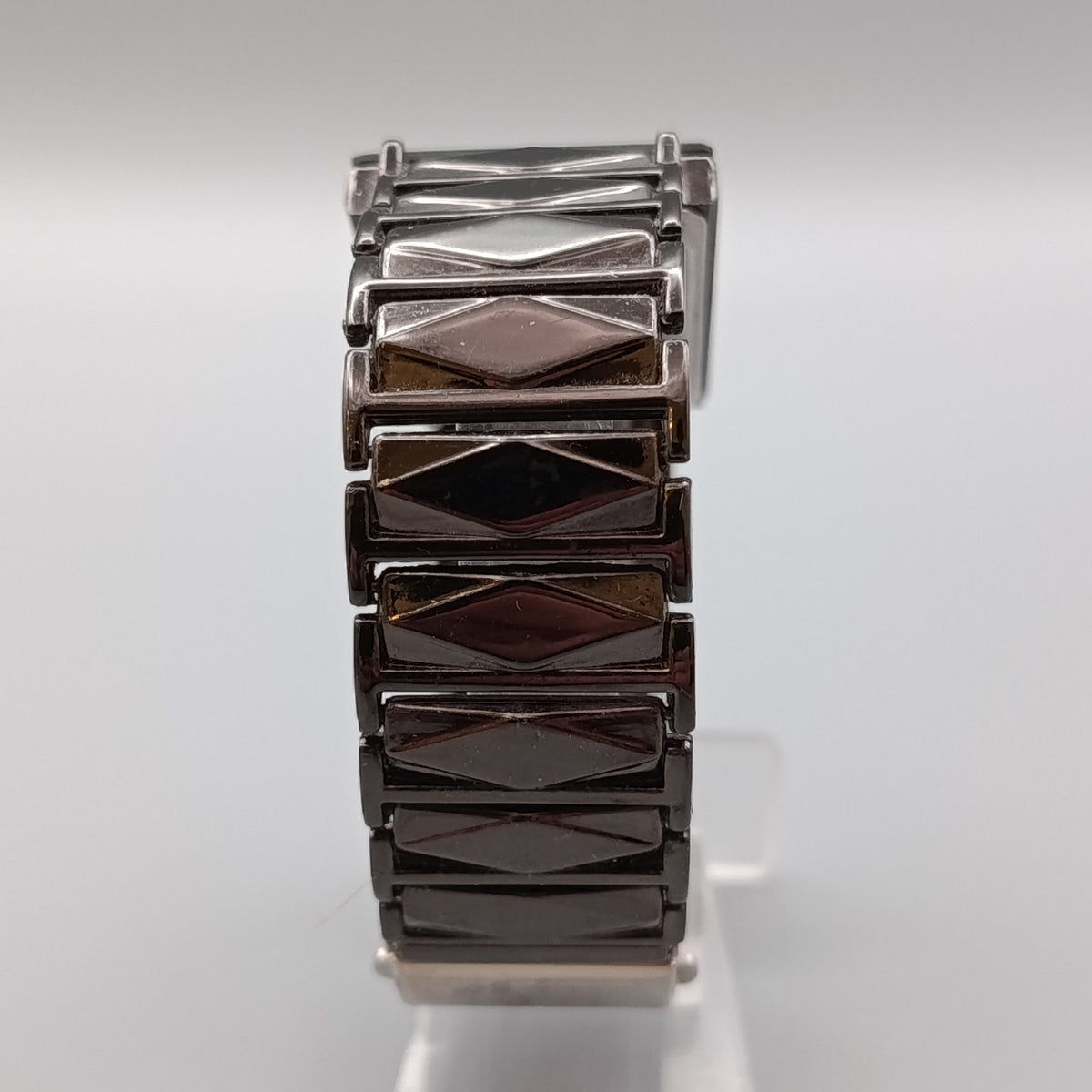 Elegante NK Collection Damen Uhr – Schwarz mit steinen