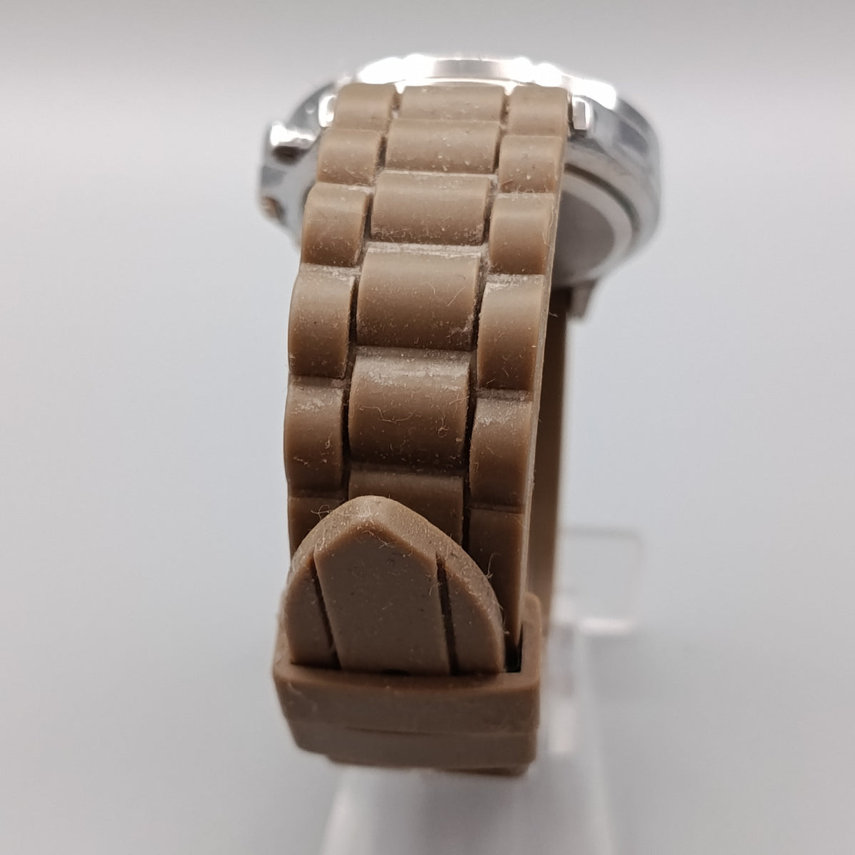 Moderne Best Times Damen Uhr – Braun mit Strasssteinen