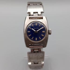 Klassische ZentRa Damen Uhr – Blaues Zifferblatt