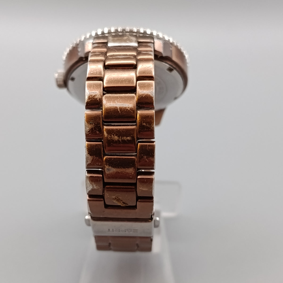 Moderne Esprit Damen Uhr – Bronzefarbenes Design