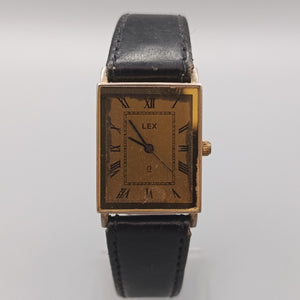 LEX Herren Uhr – Rechteckiges Gehäuse im Vintage-Stil