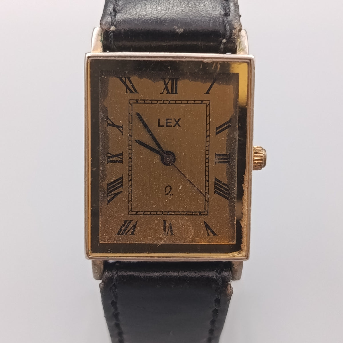 LEX Herren Uhr – Rechteckiges Gehäuse im Vintage-Stil
