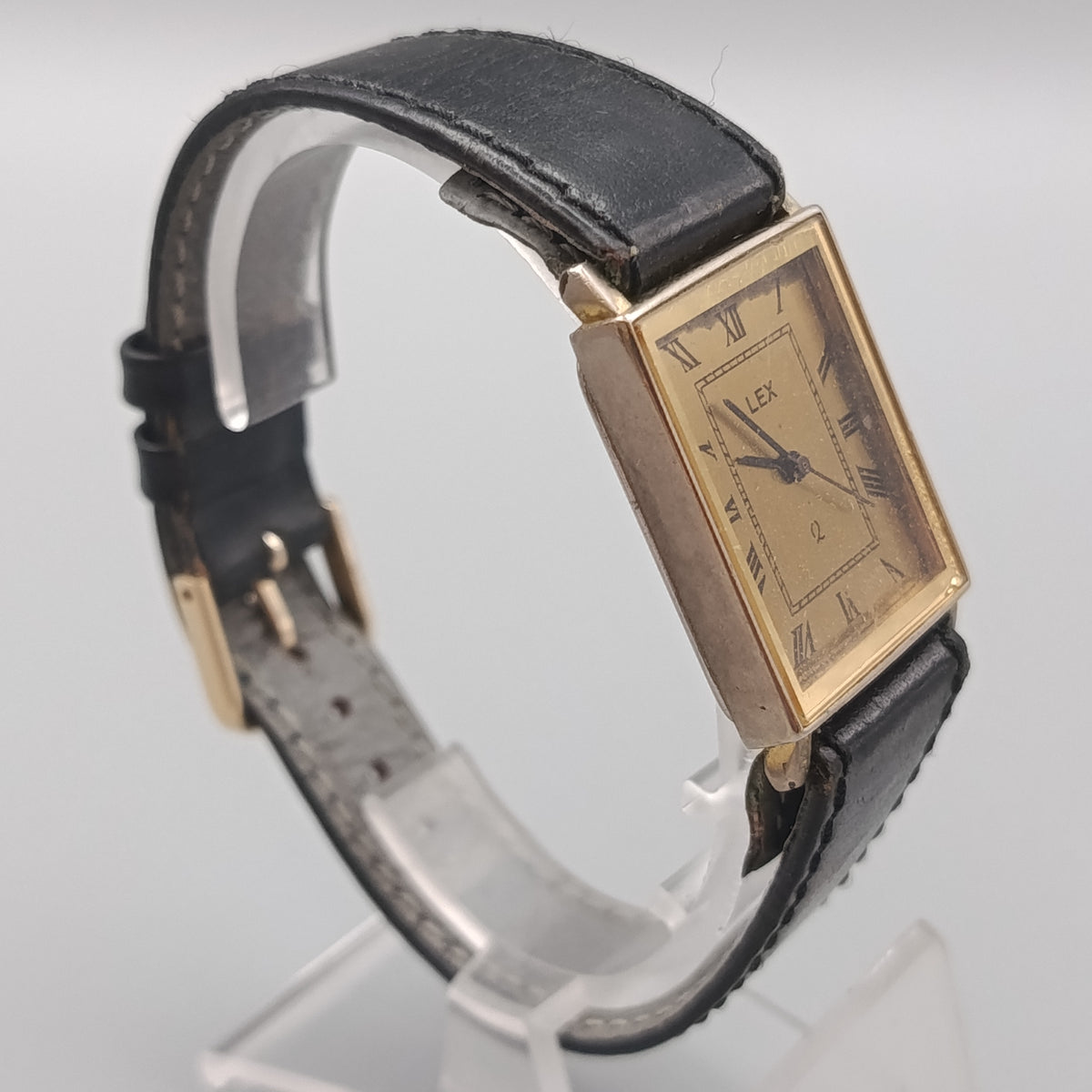 LEX Herren Uhr – Rechteckiges Gehäuse im Vintage-Stil