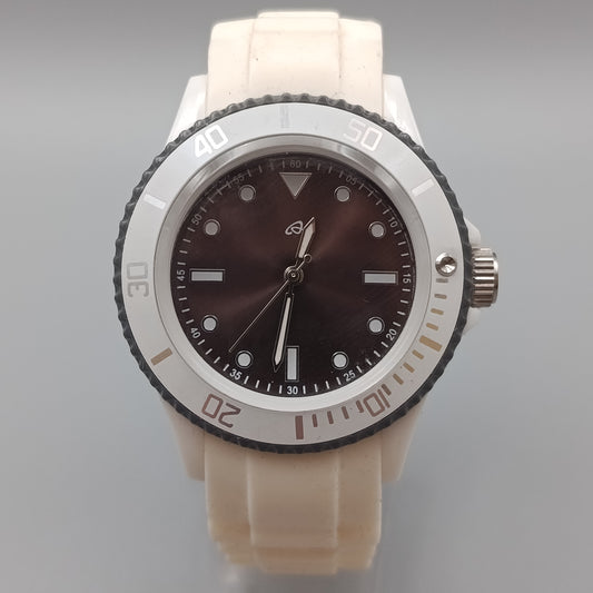 Sportliche Herren Uhr im Taucher-Design – Weiß