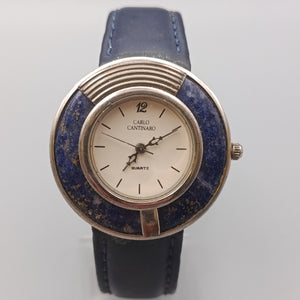 Elegante Carlo Cantinaro Damen Uhr – Lapislazuli Optik