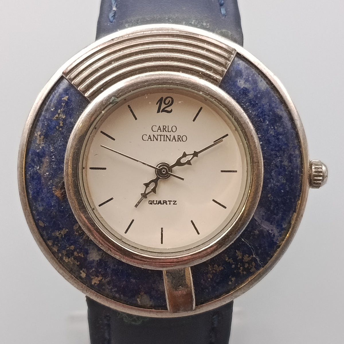 Elegante Carlo Cantinaro Damen Uhr – Lapislazuli Optik
