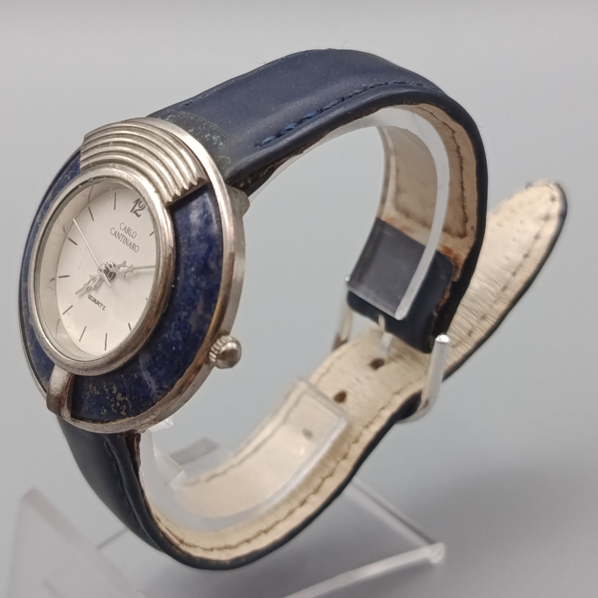 Elegante Carlo Cantinaro Damen Uhr – Lapislazuli Optik