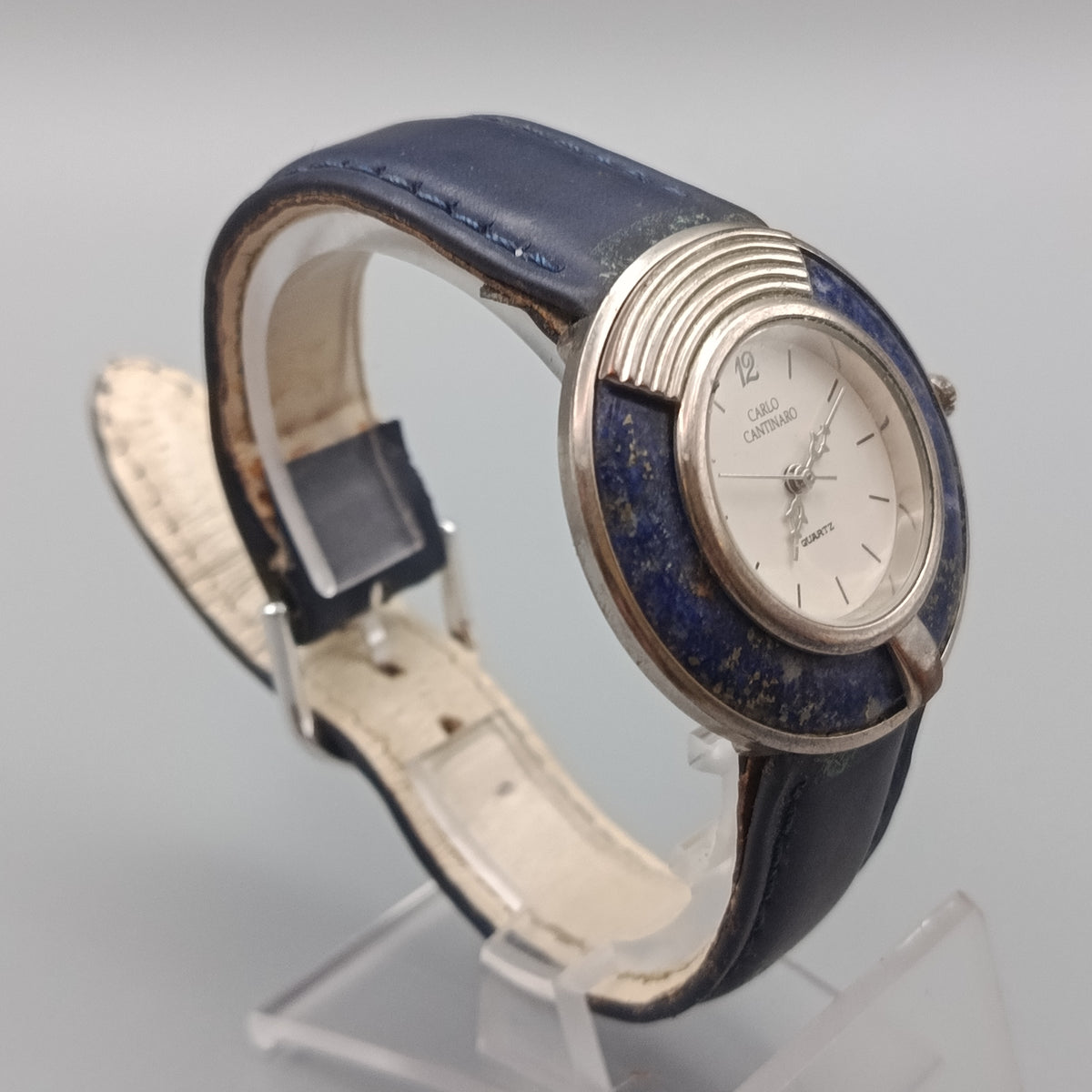 Elegante Carlo Cantinaro Damen Uhr – Lapislazuli Optik