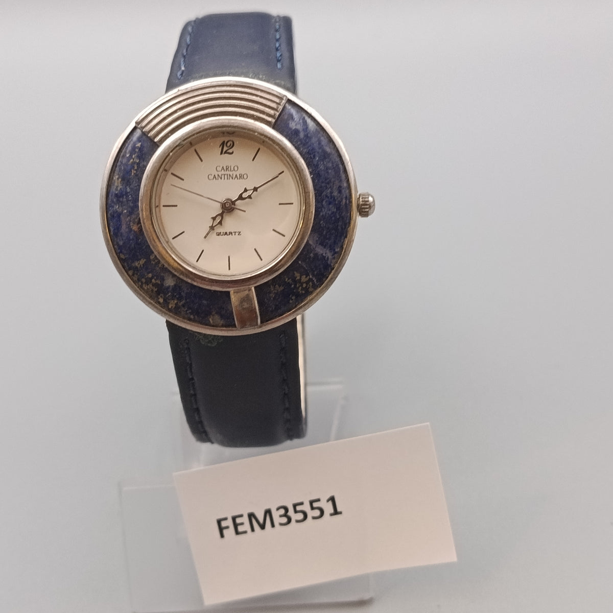 Elegante Carlo Cantinaro Damen Uhr – Lapislazuli Optik
