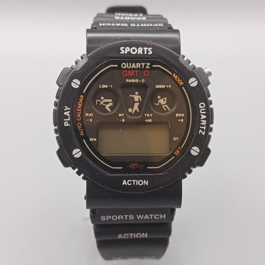 Sportliche Herren Digital Uhr – Robustes Design in Schwarz