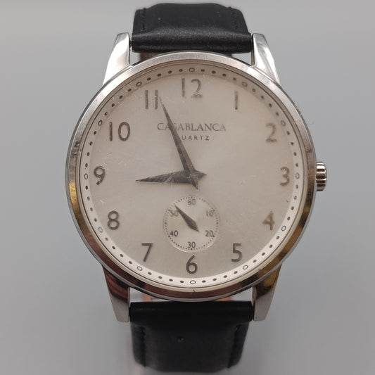 Klassische Casablanca Herren Uhr – Silbernes Gehäuse