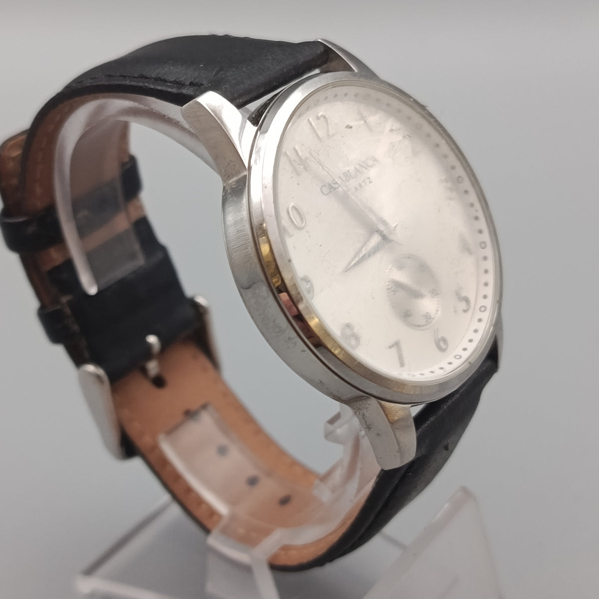 Klassische Casablanca Herren Uhr – Silbernes Gehäuse