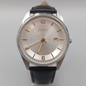 Elegante Rivado Herren Uhr – Silbernes Zifferblatt