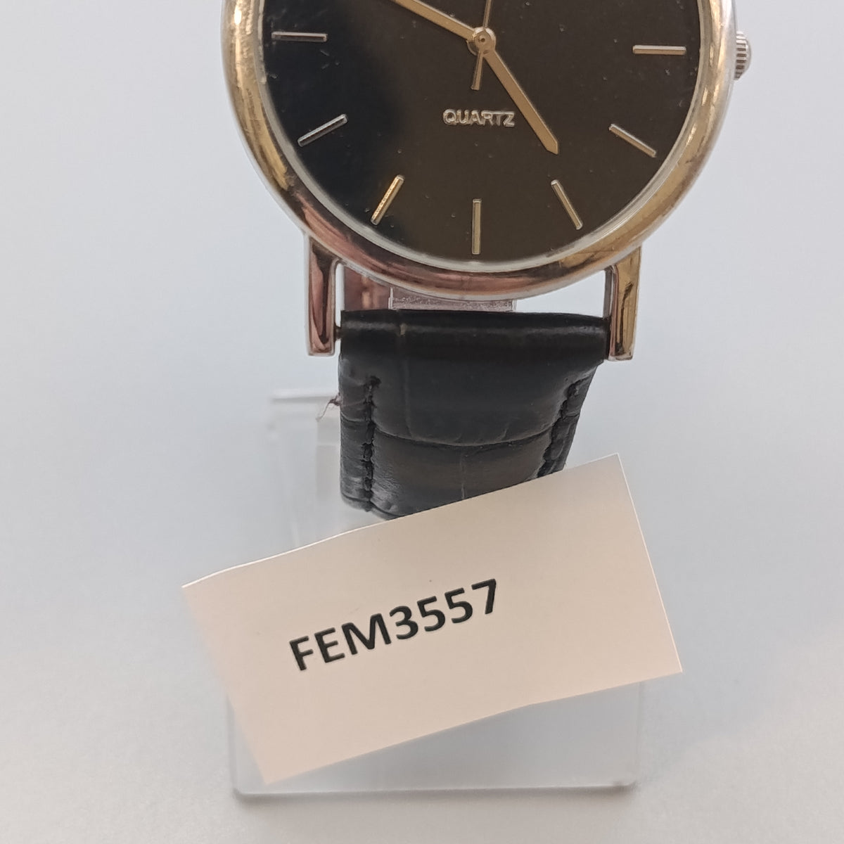 Schlichte Minimalistische Herren Uhr – Schwarzes Zifferblatt