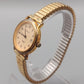 Klassische Gloria Damen Uhr mit Elastischband – Goldfarben