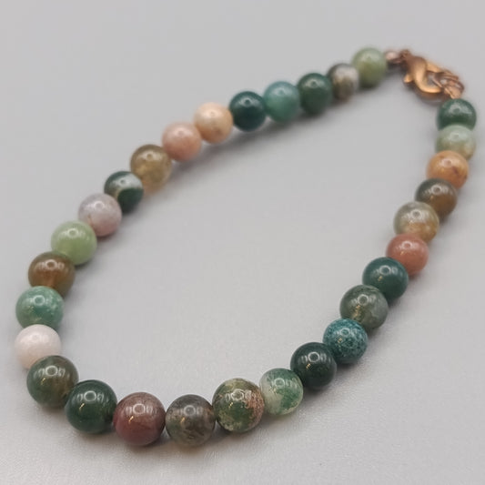 Farbenfrohes Naturstein Armband – Bunte Kugelperlen
