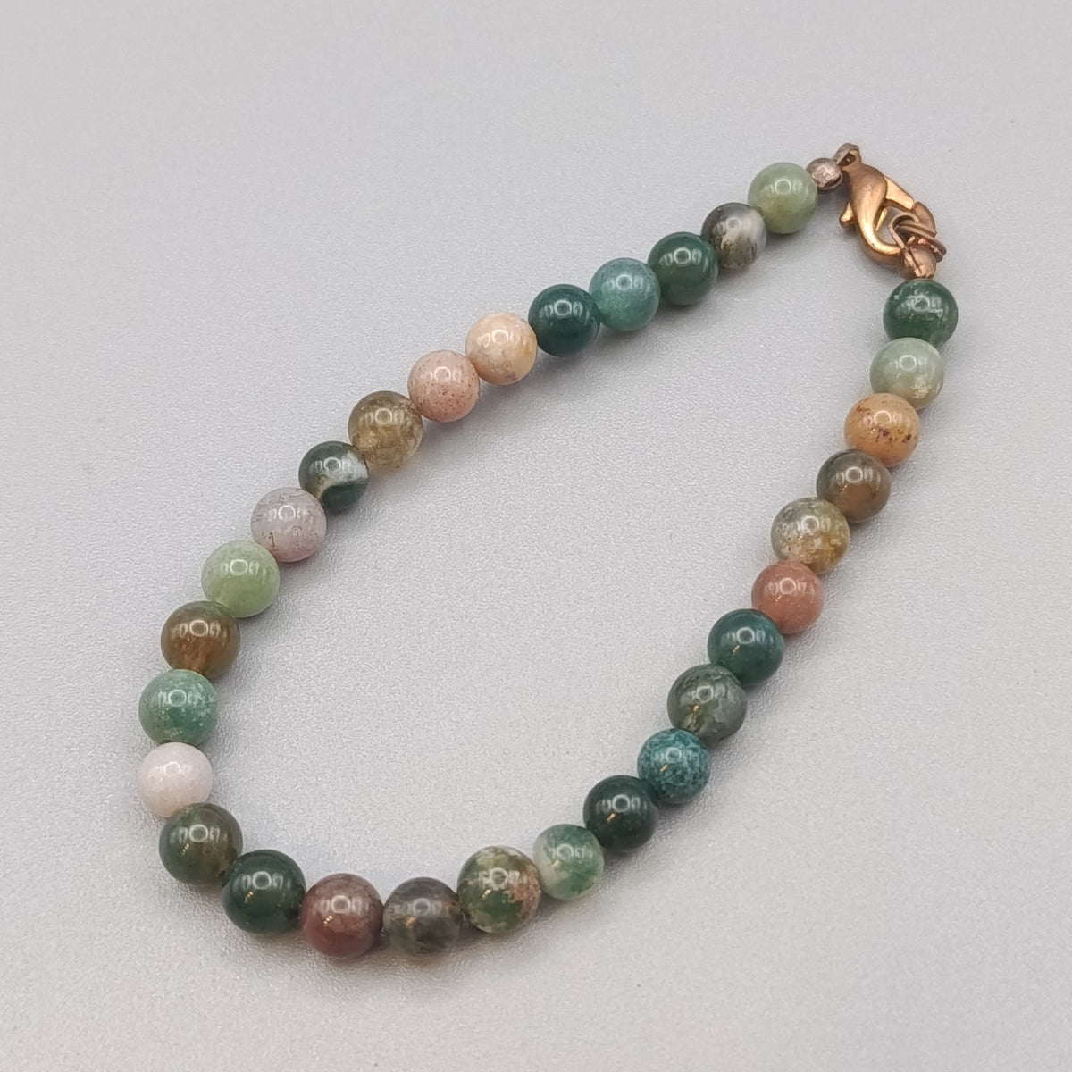 Farbenfrohes Naturstein Armband – Bunte Kugelperlen