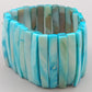 Elegantes Perlmuttscheiben Armband – Türkis-Blau