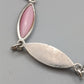 Elegantes Gliederarmband mit Rosa Steinen – Silberfarben