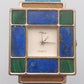 Damen Uhr mit Stein-Mosaik – Blaues Lederarmband