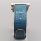 Damen Uhr mit Stein-Mosaik – Blaues Lederarmband