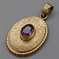 Kettenanhänger in Goldoptik mit Amethyststein