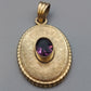 Kettenanhänger in Goldoptik mit Amethyststein