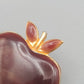 Elegante Apfel Brosche in Goldoptik – Farbige Emaille