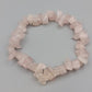 Zartes Rosenquarz Splitter Armband – Naturstein Elastisch