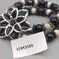 Auffälliges Perlen Armband mit Blumen-Element
