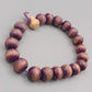 Elegantes Holzperlen Armband – Violett-Melierte Perlen