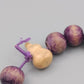 Elegantes Holzperlen Armband – Violett-Melierte Perlen