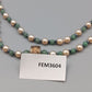 Elegante Perlenkette mit Steinperlen – Mehrfarbiges Design