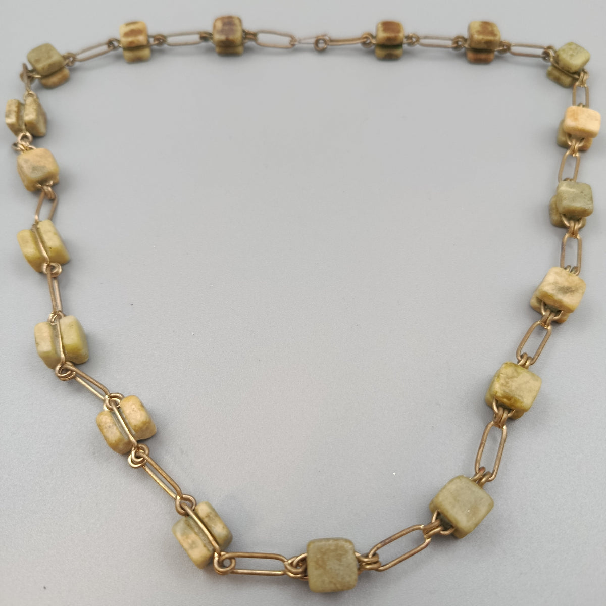 Elegante Stein Antike Gliederkette mit Naturstein-Elementen