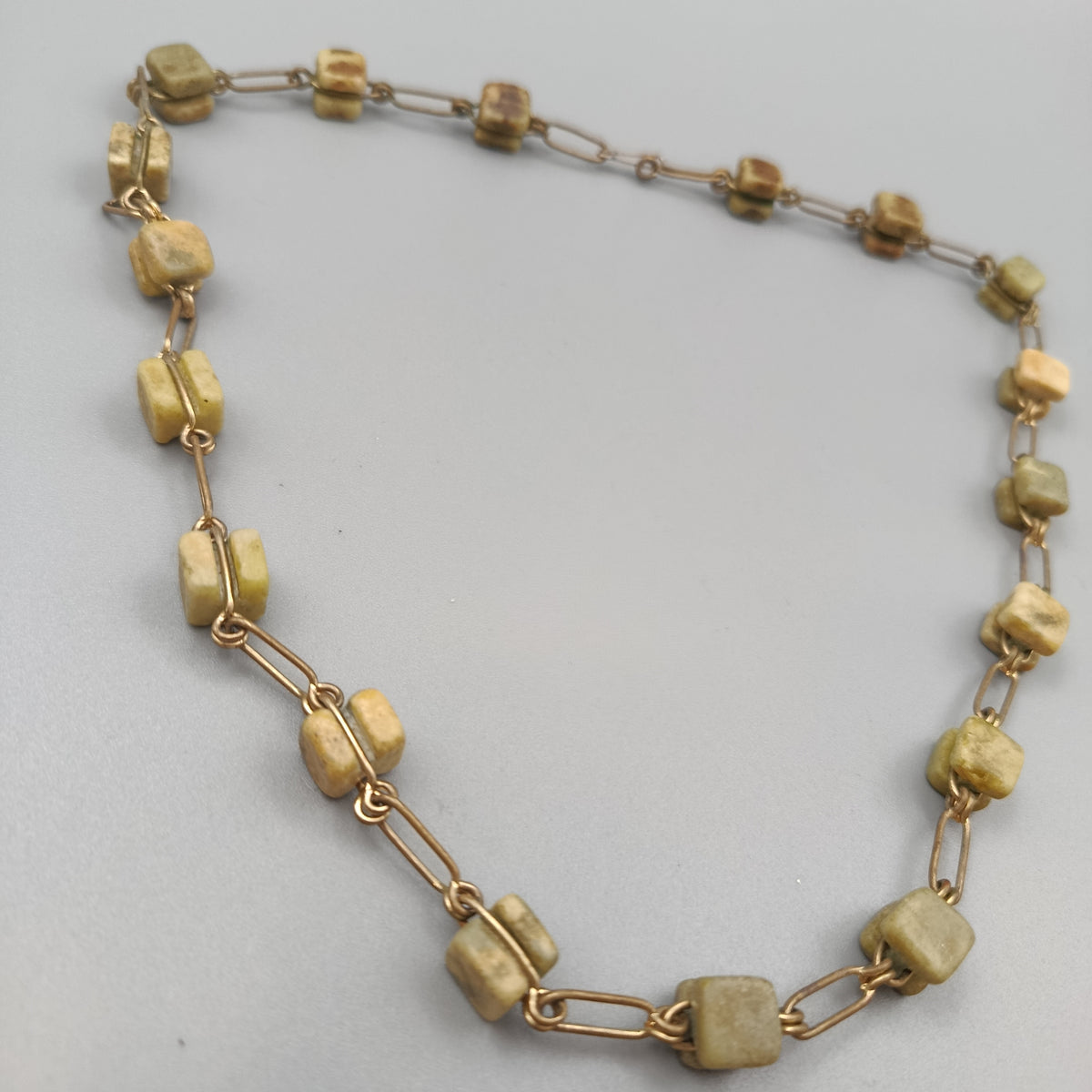 Elegante Stein Antike Gliederkette mit Naturstein-Elementen