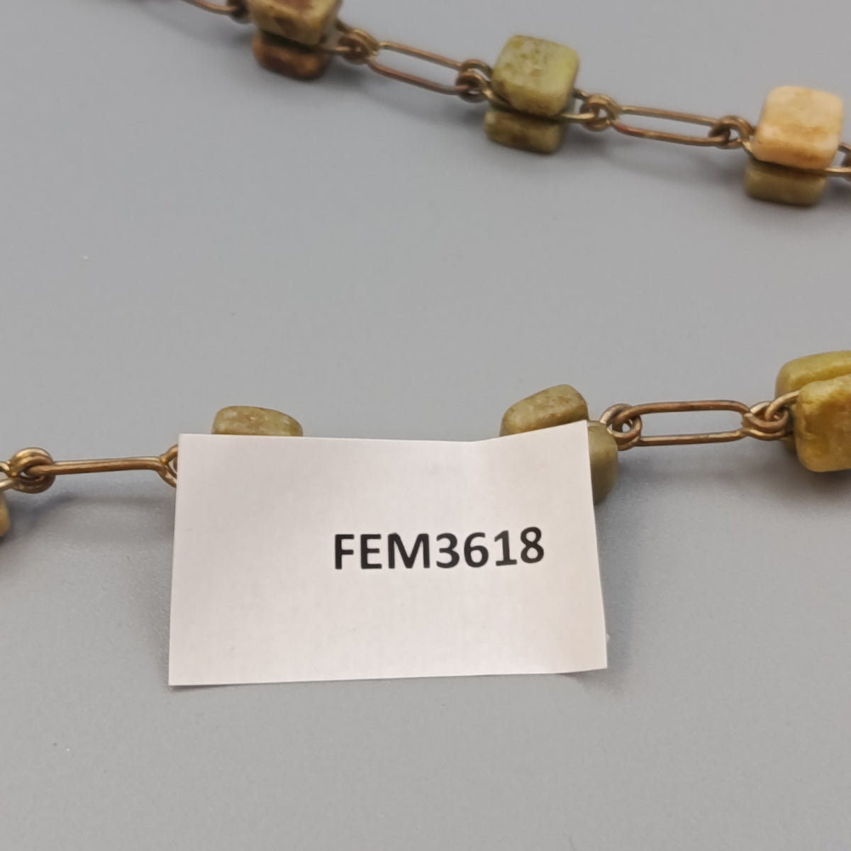 Elegante Stein Antike Gliederkette mit Naturstein-Elementen