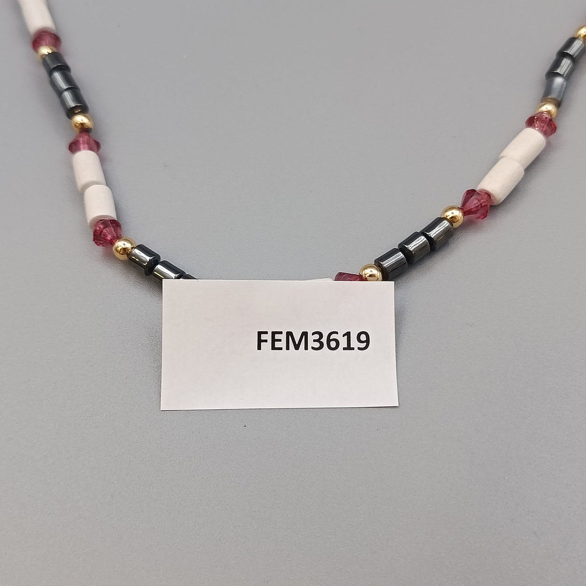 Bunte Schmuck Kette mit Hämatit und Glasperlen