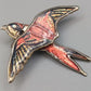 Elegante Vogel Brosche – Emailliertes Design mit Glitzereffekt