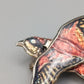 Elegante Vogel Brosche – Emailliertes Design mit Glitzereffekt