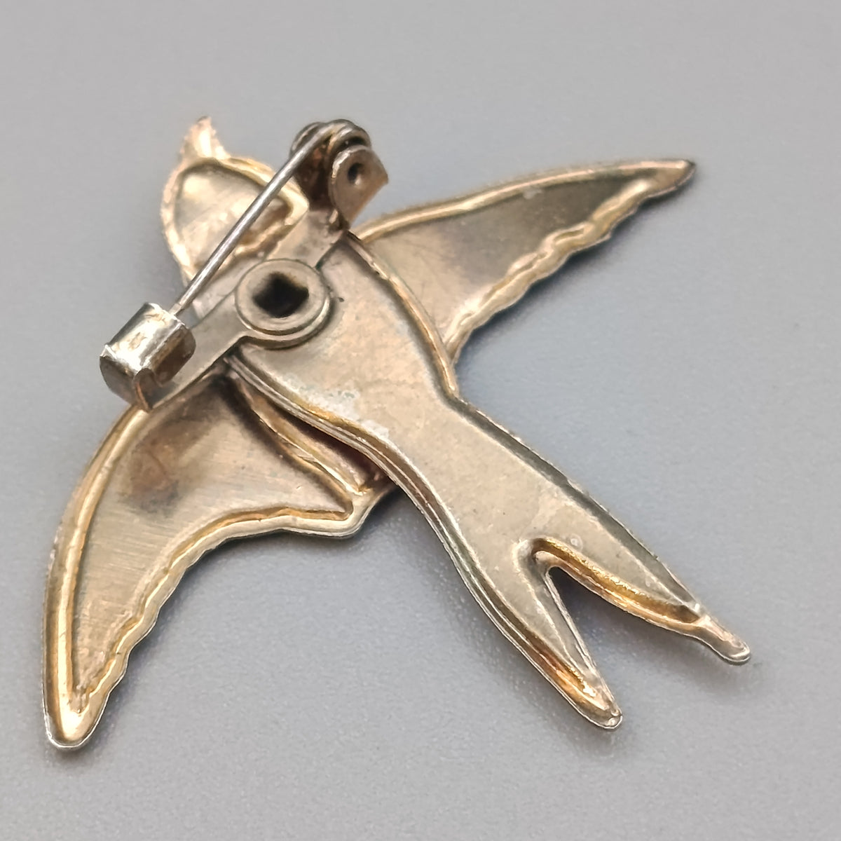 Elegante Vogel Brosche – Emailliertes Design mit Glitzereffekt